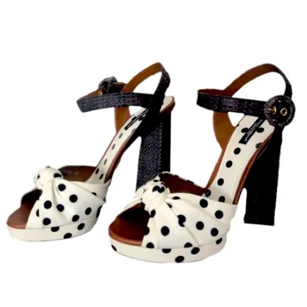 Dolce And Gabbana Polka Dot High Heel Sandals 40